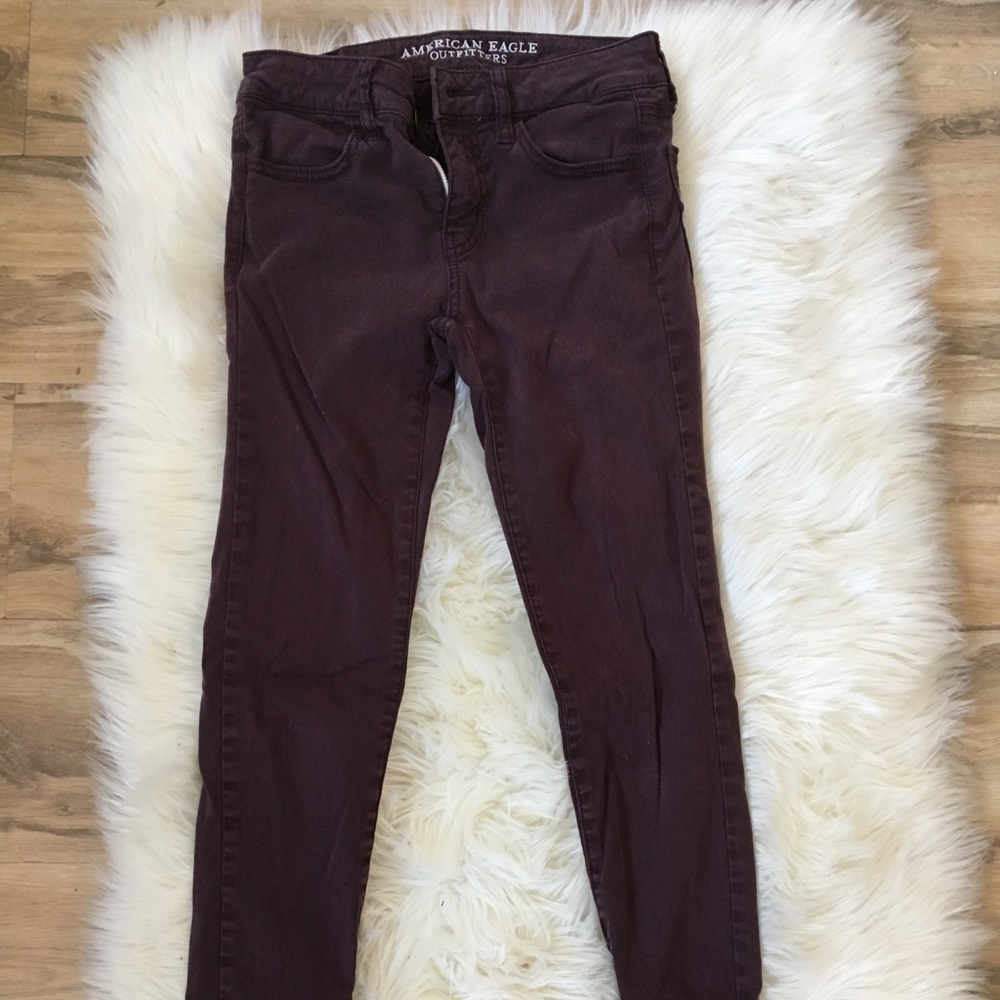 Maroon American eagle jegging pants